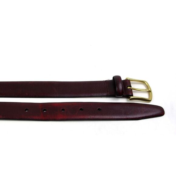 Men's Wearhouse REDDISH BROWN LEATHER 1 1/8"Wd CASUAL DRESS MENS BELT 40/100(90D - Picture 14 of 15